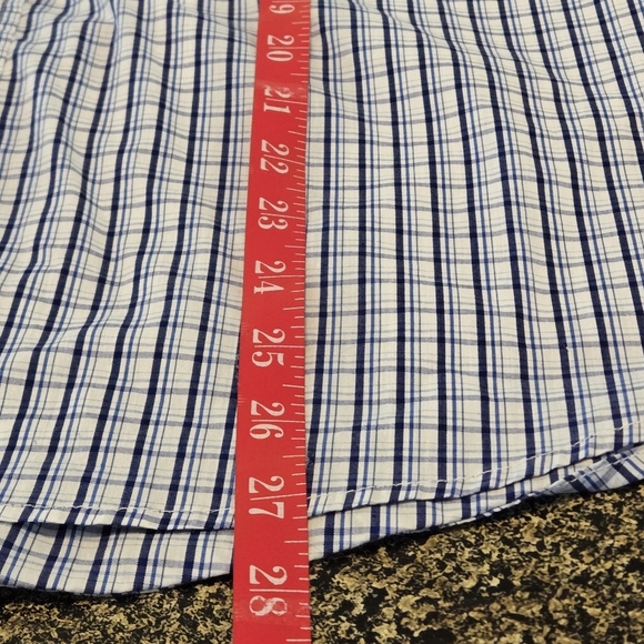 Simply Southern Men’s XL Blue & White Checkered Button-Up Shirt Turtle Logo - Picture 8 of 13